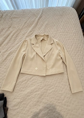 Zara Ekru Minimal Blazer Ceket