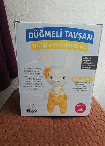 Düğmeli Tavşan Amigurumi Kiti
