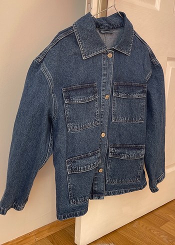 Diğer Düğmeli Kadın Mavi Denim Ceket