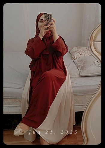 Armine Bordo Bohem Salaş Uzun Elbise