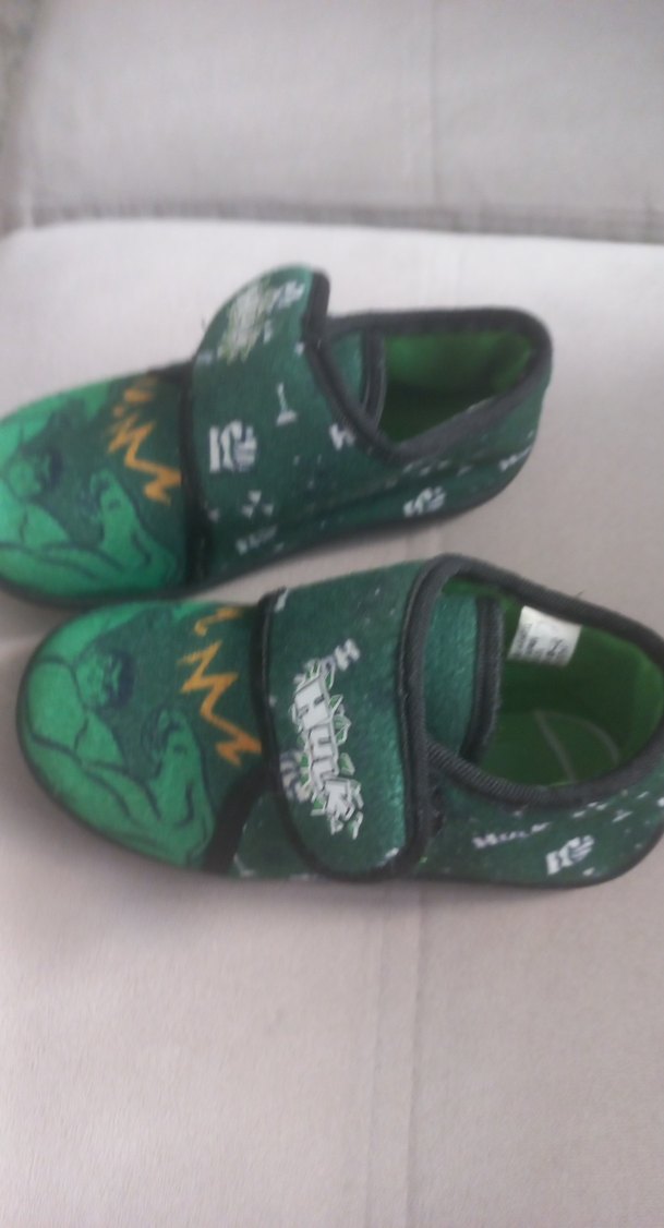 Yeşil Baskılı Erkek Çocuk Kaydırmaz Ev Terliği 27 - Görsel 2