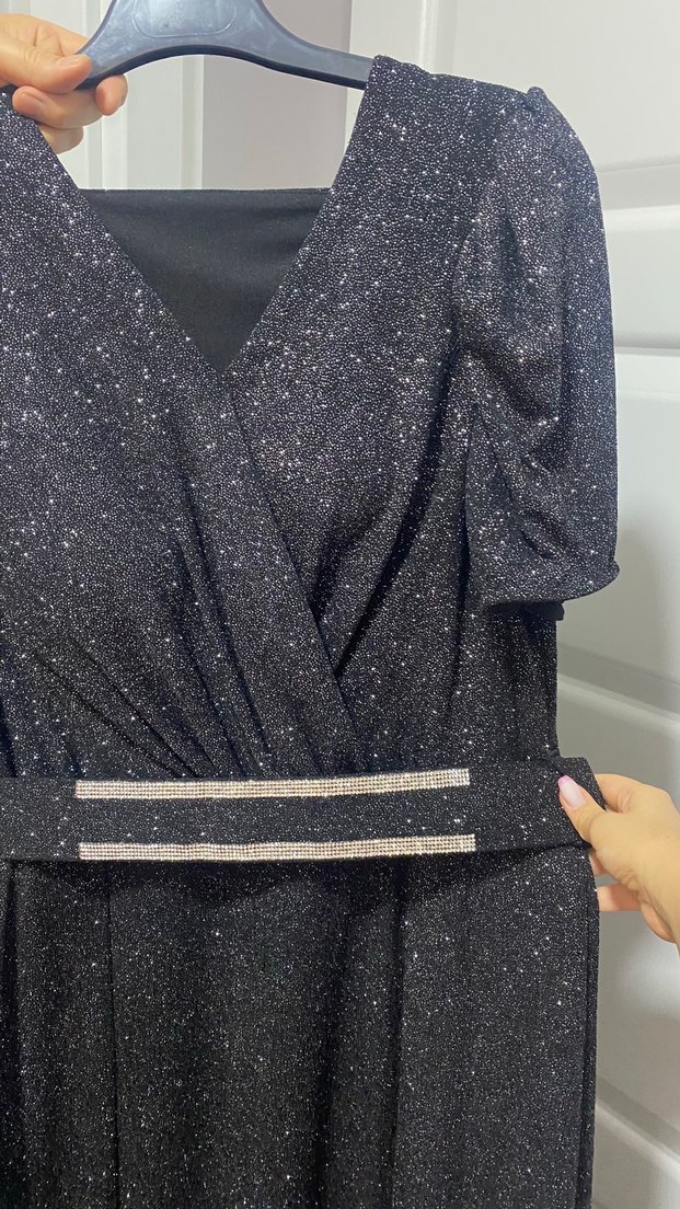 Siyah Uzun Abiye Elbise - Görsel 2