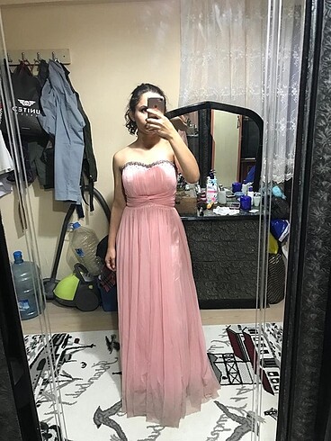 Pudra pembe abiye