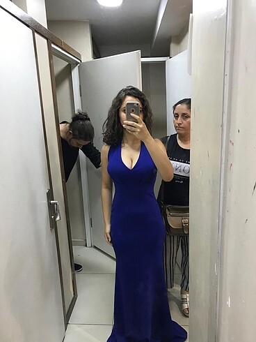 Saks mavisi balık abiye