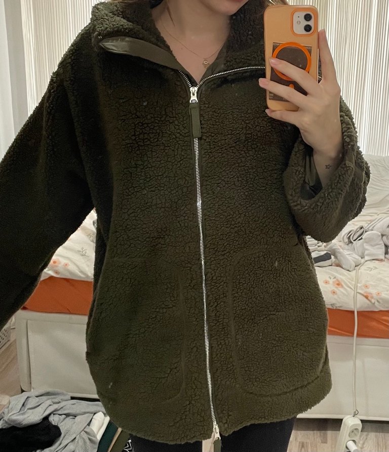 peluş ceket - Görsel 4