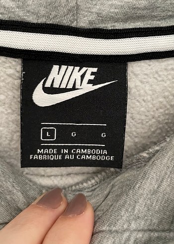 Nike Air Gri Kapüşonlu Sweatshirt - Görsel 2