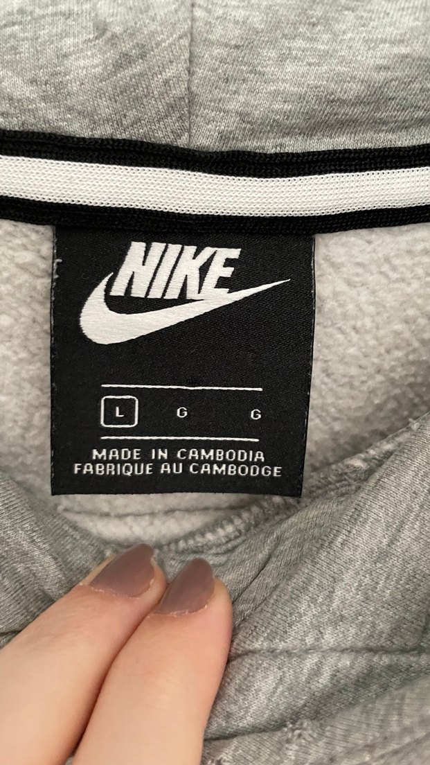 Nike Air Gri Kapüşonlu Sweatshirt - Görsel 2