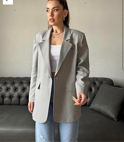 Gri blazer ceket