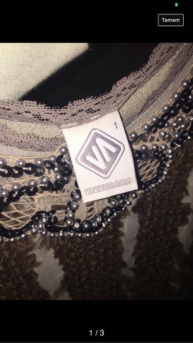 Gri Nakışlı Elbise - Görsel 3