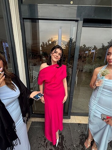 m Beden mango pembe elbise
