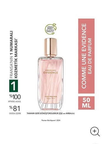Comme Une Evidence Kadın Parfüm 50 ml