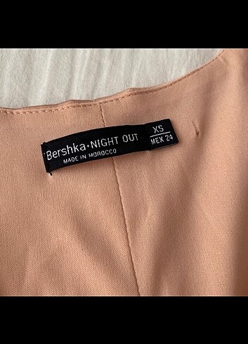 Bershka Somon Rengi Saten Elbise