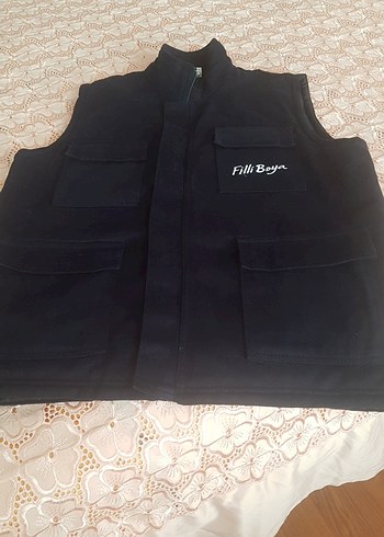 Diğer Filli Boya Siyah Fermuarlı Erkek Yelek