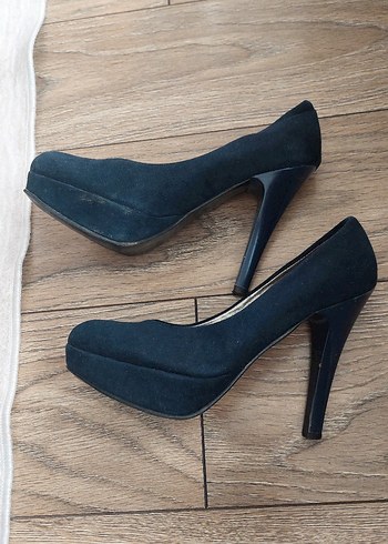lacivert topuklu ayakkabi - Görsel 2
