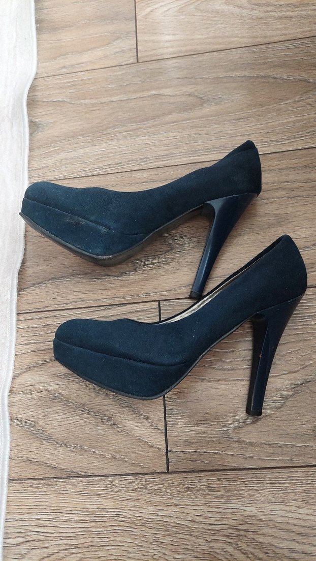 lacivert topuklu ayakkabi - Görsel 2