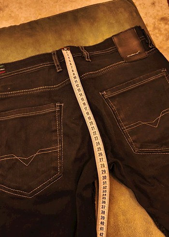 Erkek Siyah Kot Şort - Görsel 7