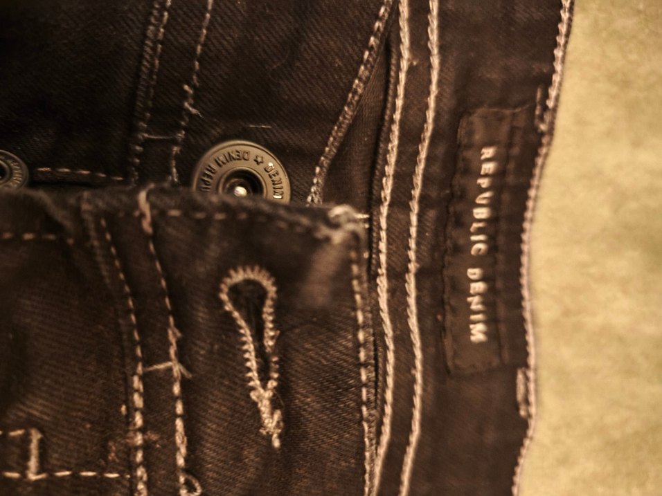 Erkek Siyah Kot Şort - Görsel 3