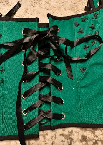 Yeşil Nakışlı korse - Görsel 3