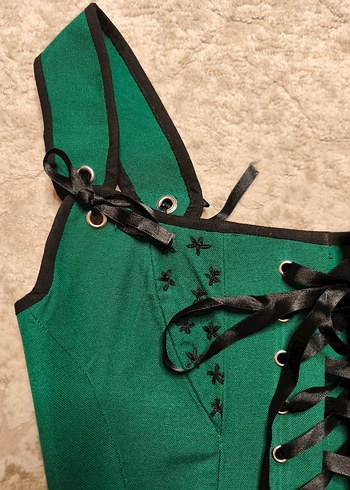 Yeşil Nakışlı korse - Görsel 2