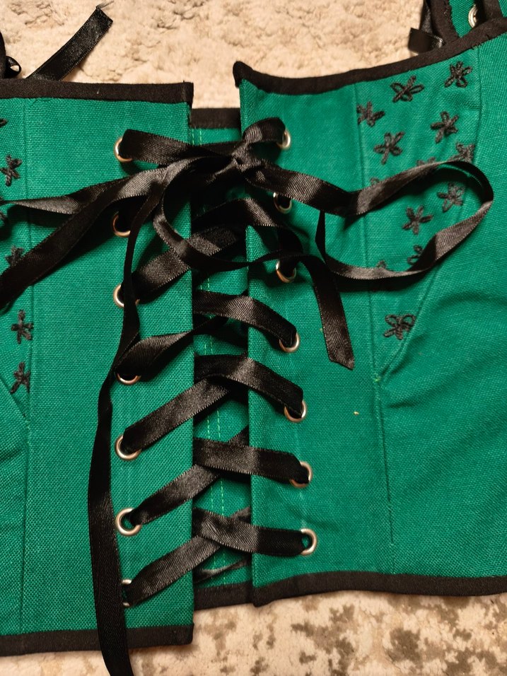 Yeşil Nakışlı korse - Görsel 3