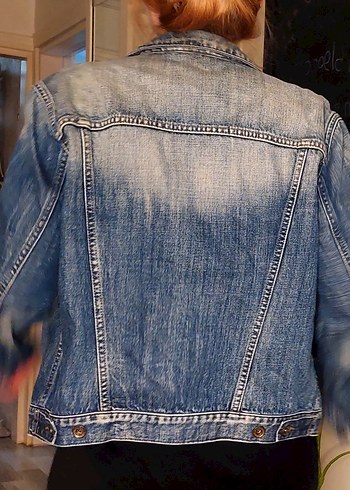 Mavi Jeans Düğmeli %100 Pamuk Denim Ceket - Görsel 6