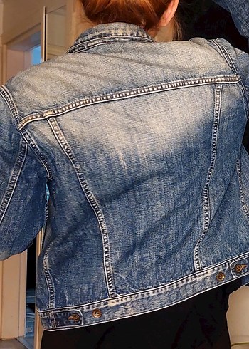 Mavi Jeans Düğmeli %100 Pamuk Denim Ceket - Görsel 5