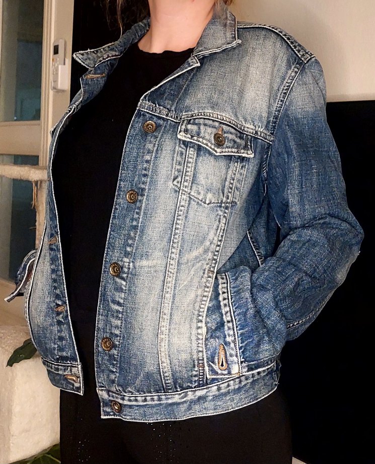 Mavi Jeans Düğmeli %100 Pamuk Denim Ceket - Görsel 3