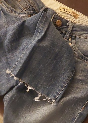 Kadın Mavi Denim Dar Kesim Mid Rise Kot Pantolon - Görsel 6