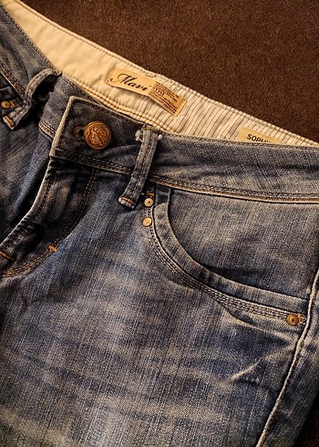 Kadın Mavi Denim Dar Kesim Mid Rise Kot Pantolon - Görsel 5