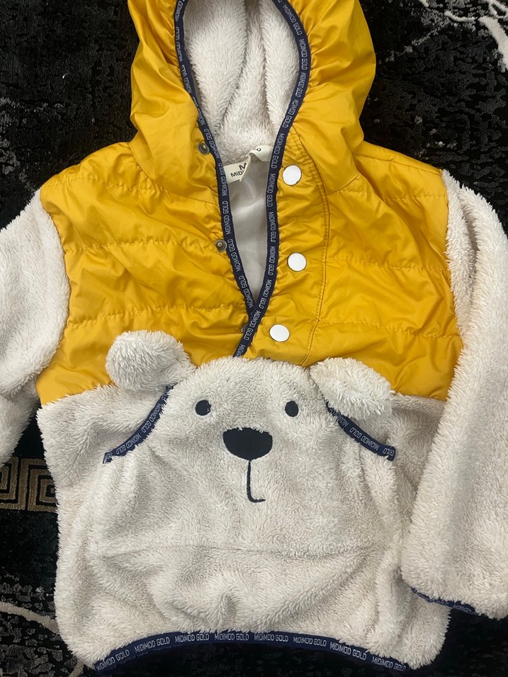 Sarı Kürklü Sokak Stili 3 yaş çocuk kıyafeti - Görsel 2