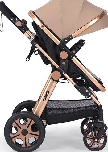 Açık Kahverengi Bebek Arabası ve Oto Koltuğu - Görsel 4