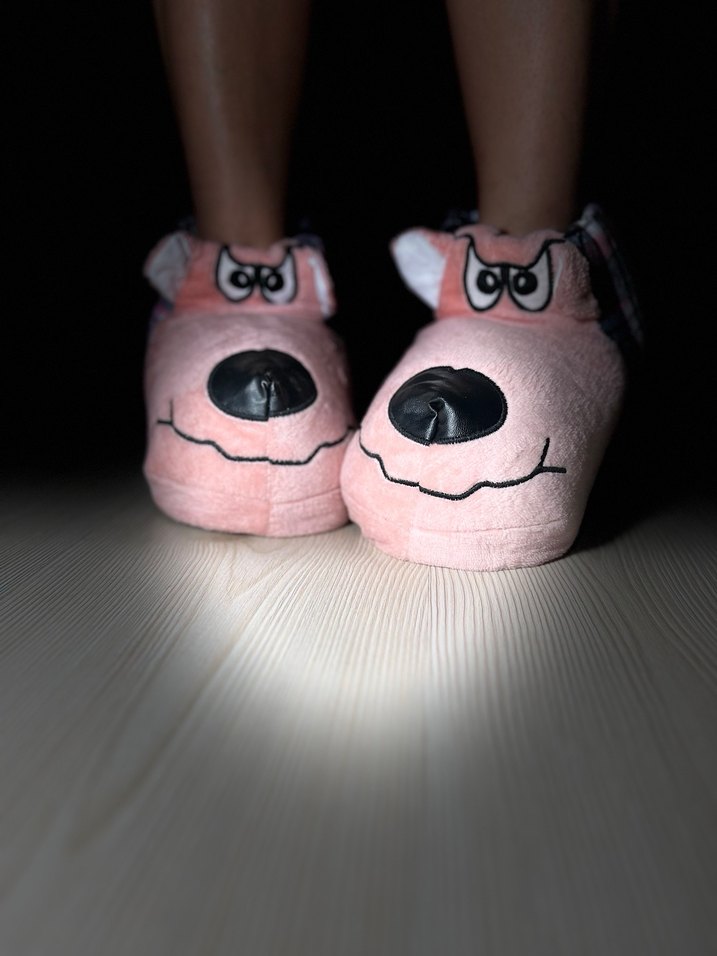 Pembe Peluş Yüksek Topuklu Kadın Terlik - Görsel 2