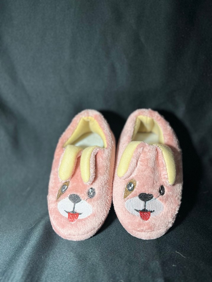 Kız Çocuk Pembe Nakışlı Sıcak Ev Terliği - Görsel 2