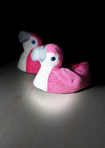 Kız Çocuk Pembe Pop Art Sıcak Terlik - Görsel 4