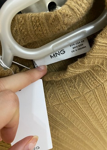 xs Beden camel Renk Mango Kadın Boğazlı Triko üst