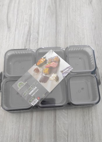 Gri Çok Bölmeli Saklama Kabı Seti - Görsel 9