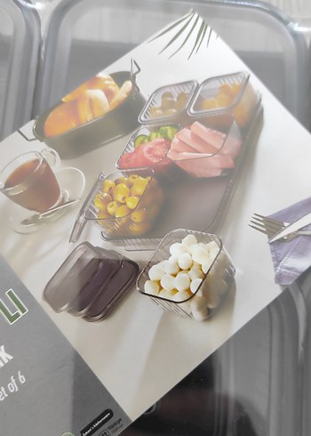 Gri Çok Bölmeli Saklama Kabı Seti - Görsel 6