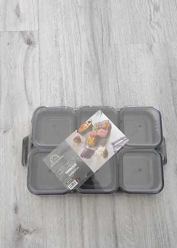 Gri Çok Bölmeli Saklama Kabı Seti - Görsel 4