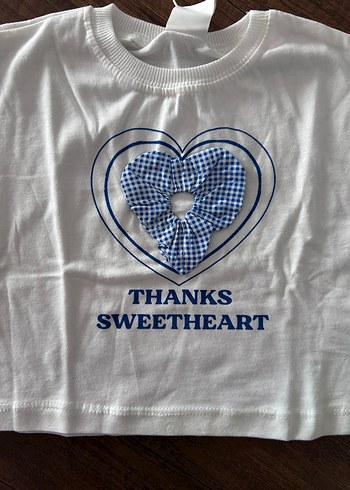 Kız Çocuk Beyaz Baskılı Kısa Kollu Tişört - Görsel 2