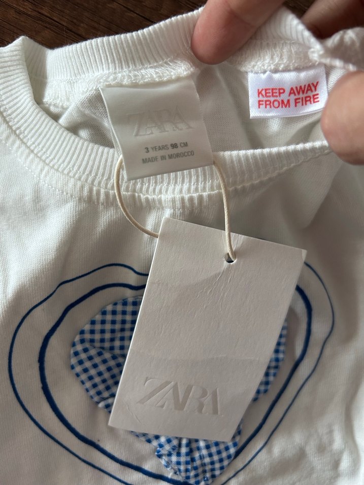 Kız Çocuk Beyaz Baskılı Kısa Kollu Tişört - Görsel 3