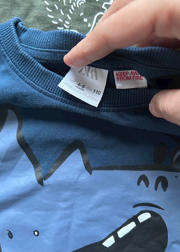 Erkek Çocuk Baskılı Kot Sweatshirt - Görsel 3