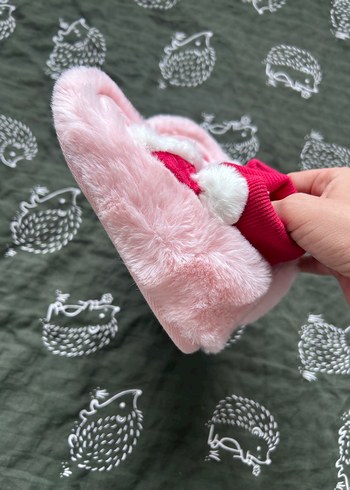 Kız Çocuk Pembe Nakışlı Sıcak Ev Terliği - Görsel 2