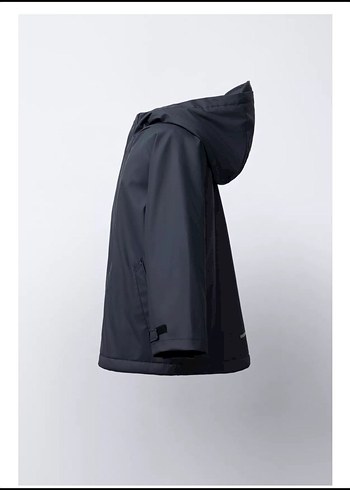 Gri Kapüşonlu Erkek Çocuk Mont - Görsel 2