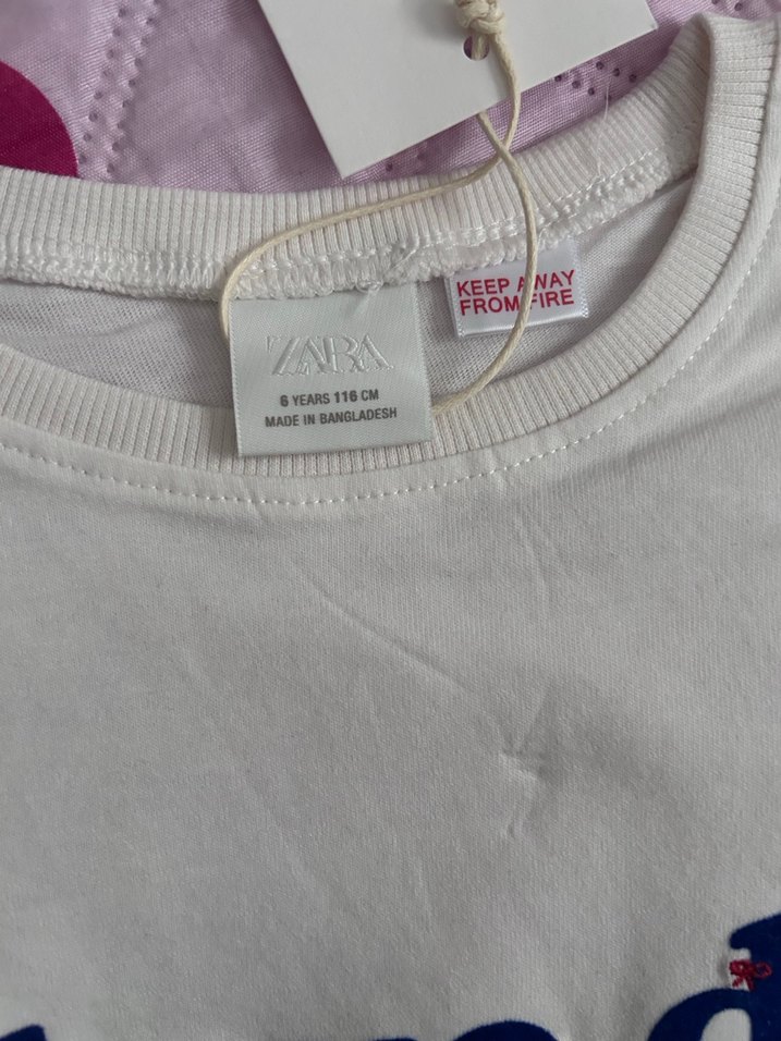 Beyaz Uzun Kollu Kız Tişörtü - Görsel 3