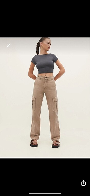 Stradivarius straight fit kargo pantolon