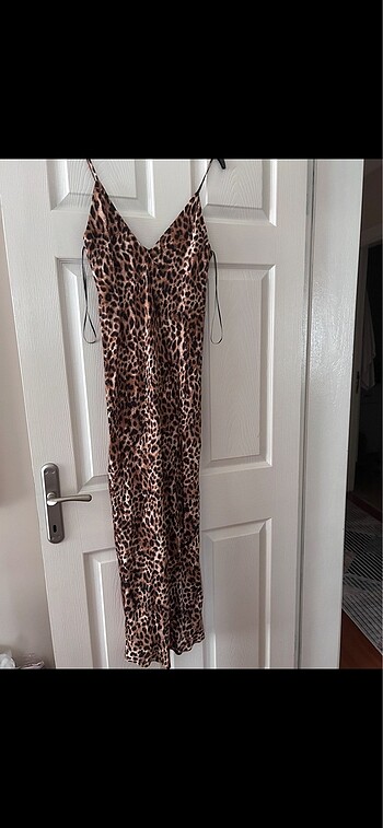 xs Beden Leopar desenli elbise
