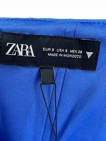 s Beden mavi Renk Zara Kısa Elbise %70 İndirimli.