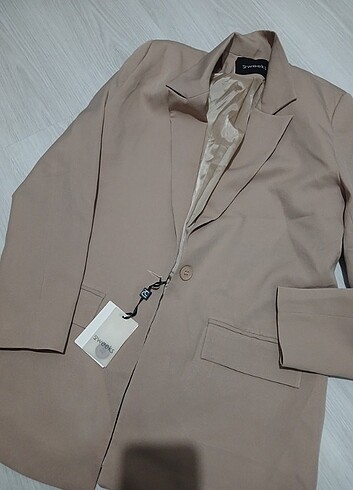 m Beden Bej blazer ceket