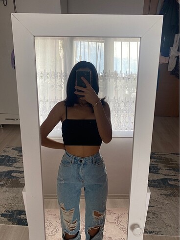 YİRTİK MOM JEAN