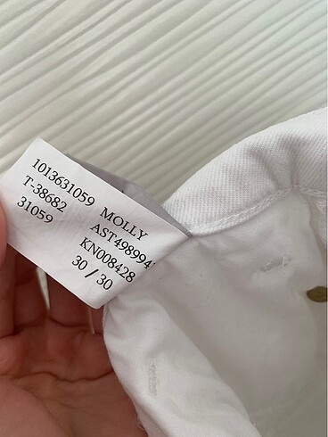 Mavi Jeans beyaz ispanyol paça pantolon